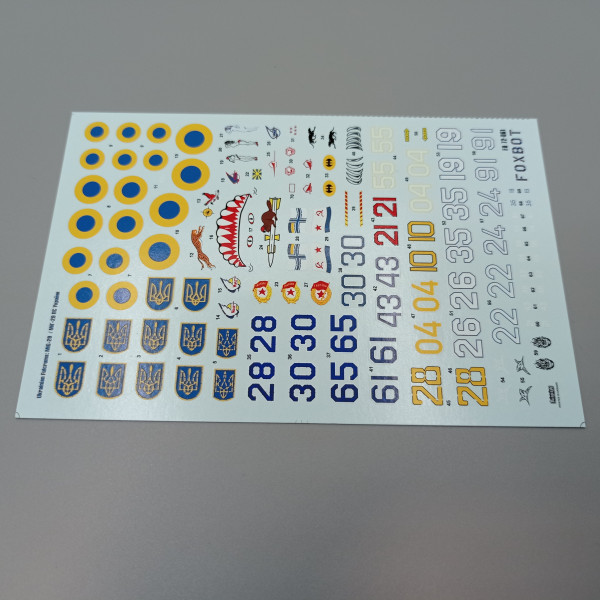Decals Ukrainian Fulcrums: MiG-29 1/72 Foxbot 72-061