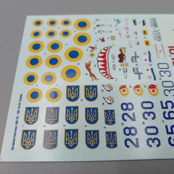 Decals Ukrainian Fulcrums: MiG-29 1/72 Foxbot 72-061