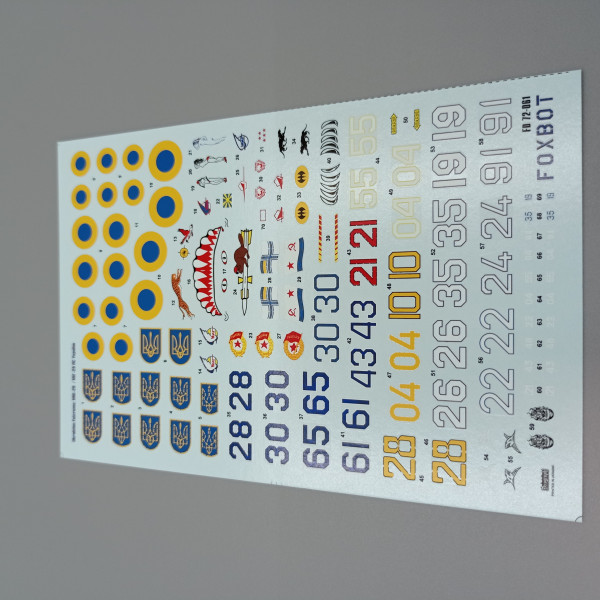 Decals Ukrainian Fulcrums: MiG-29 1/72 Foxbot 72-061