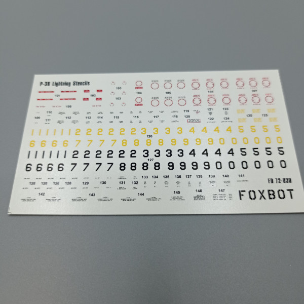 Decals Lockheed P-38 Lightning Pin-Up Nose Art and Stencils (Part I) 1/72 Foxbot 72-066