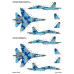 Decals Ukrainian Su-27 and Su-27UB with Flora camouflage  1/72 Foxbot 72-076