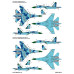Decals Su-27 and Su-27UB Ukrainian Air Forces, with Geometric Camouflage  and Stencils 1/72 Foxbot 72-077T