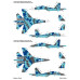 Decals Su-27 and Su-27UB Ukrainian Air Forces, with Geometric Camouflage  and Stencils 1/72 Foxbot 72-077T