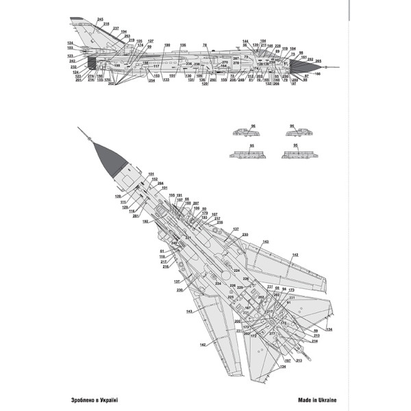 Decals Stencils for Sukhoi Su-24M, Ukrainian Air Force 1/72 Foxbot 72-078