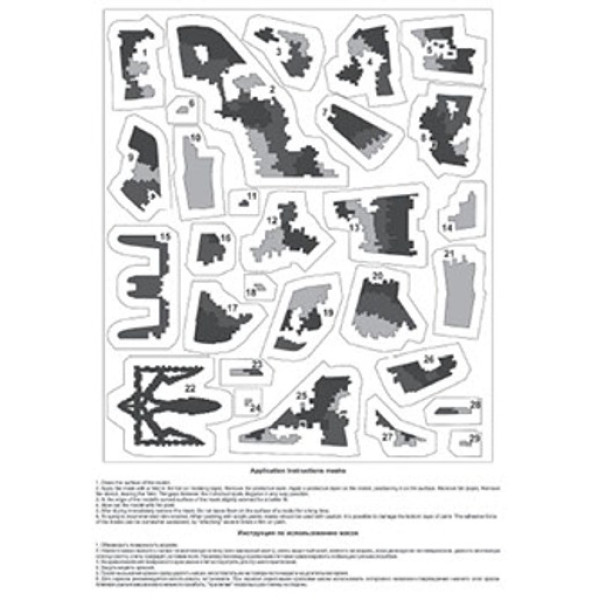 Masks for digital camouflage of MiG-29 9-13 Ukrainian Air Force 1/72 Foxbot FM72-002