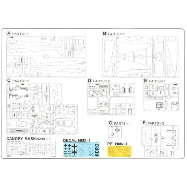 German Fw 189A-1 with sonderaktion schneekufen WWII  1/48 Great Wall Hobby GWH L4808