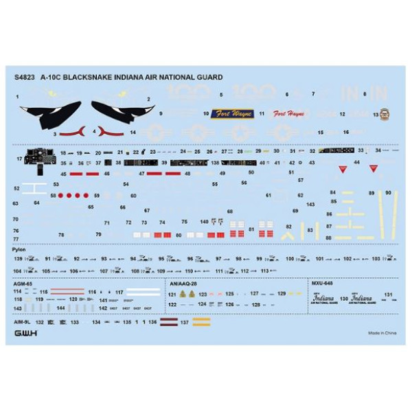 A-10C Blacksnake Indiana Air National Guard 1/48 Great Wall Hobby GWH S4823