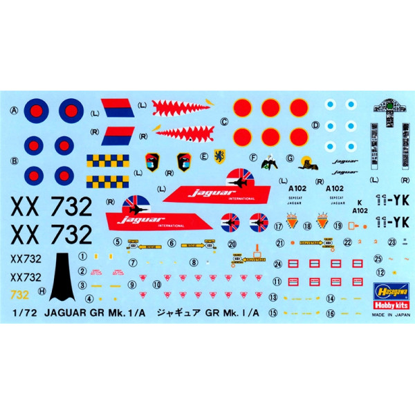 Літак  Jaguar GR Mk.1/A 1/72 Hasegawa 00432