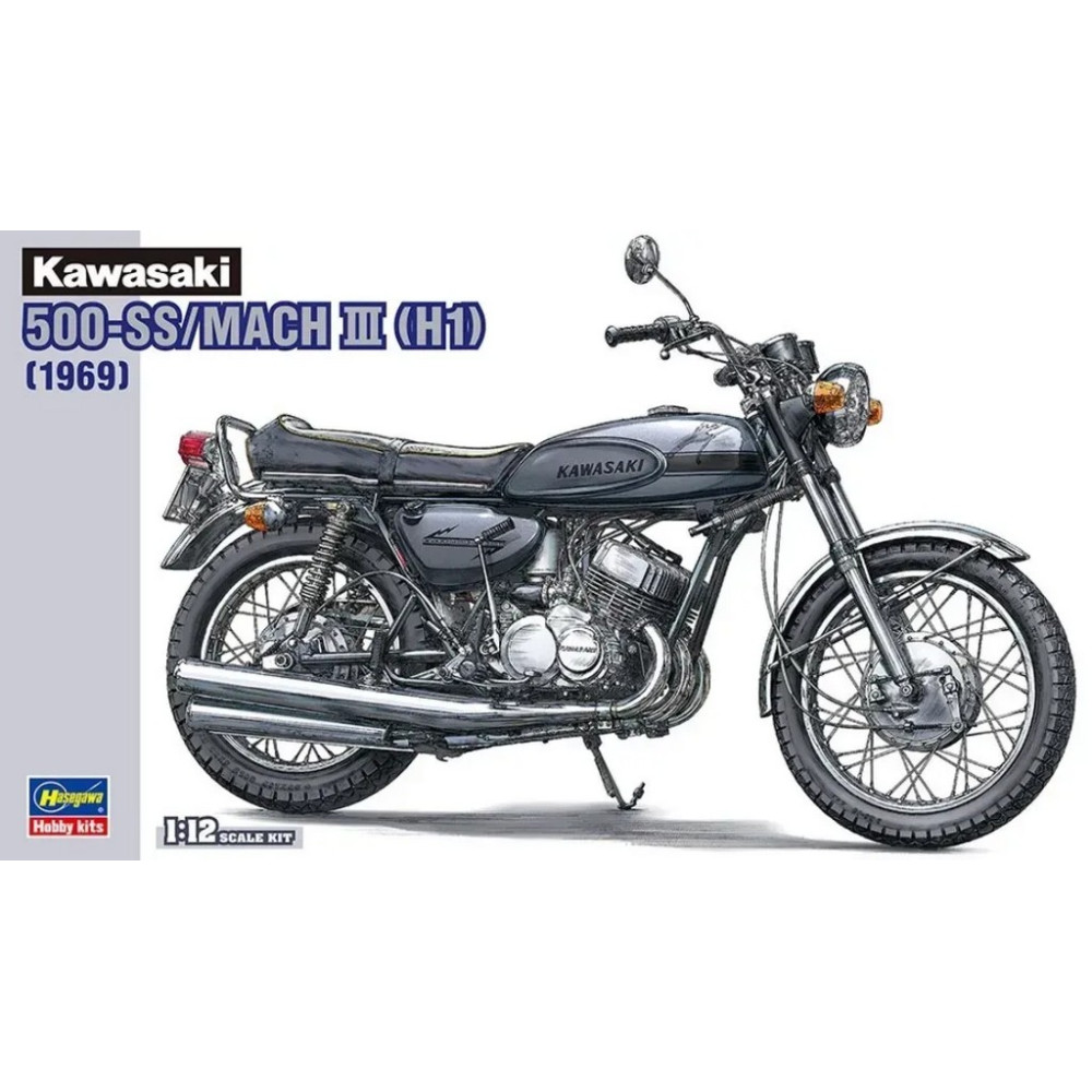 Kawasaki 500-SS/MACH III  (Plastic model kit) 1/12 Hasegawa 21510