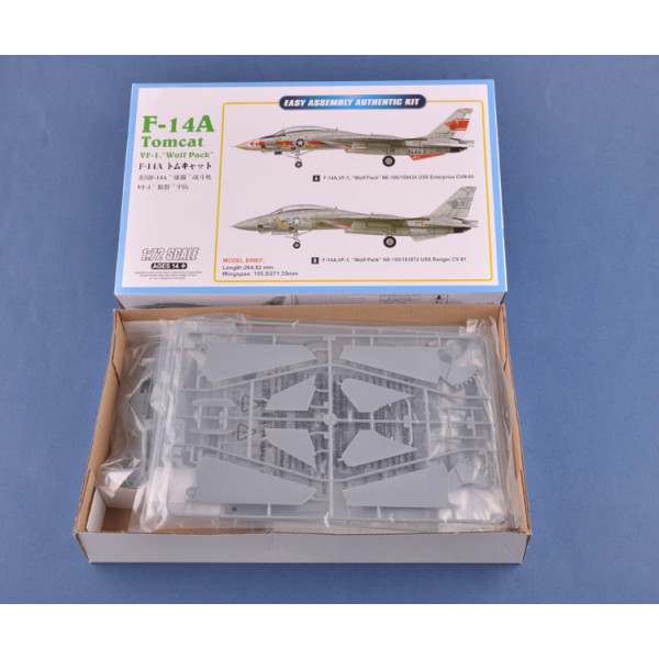  F-14A "Tomcat" Fighter VF-1 "Wolf Pack" 1/72 HobbyBoss 80279