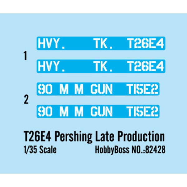 American Heavy Tank T26E4 Pershing (Late Production) 1/35 HobbyBoss 82428
