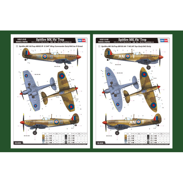 British "Spitfire" MK.Vb/Trop tropical fighter  1/32 HobbyBoss 83206