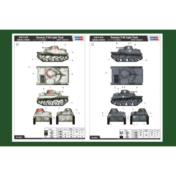 Т-40 радянський легкий танк 1/35 HobbyBoss 83825