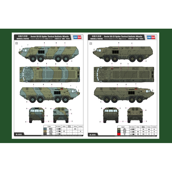     Soviet SS-23 Spider Tactical Ballistic Missile  1/35 HobbyBoss 85505