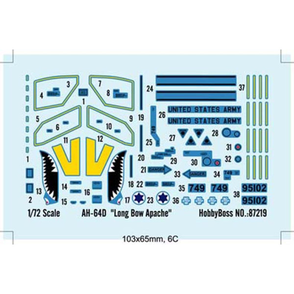 AH-64D "Longbow Apache" 1/72 HobbyBoss 87219
