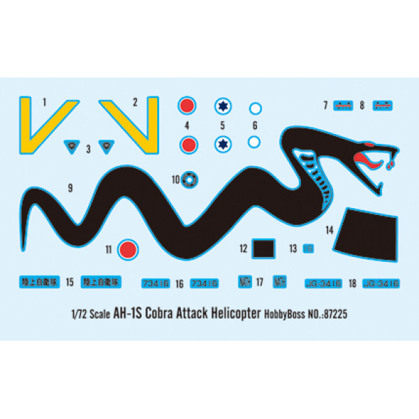 AH-1S Cobra Attack Helicopter 1/72 HobbyBoss 87225