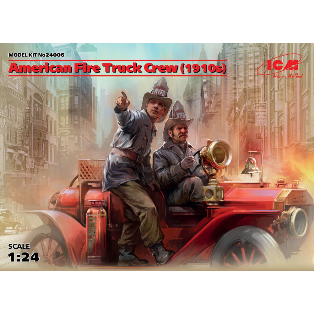 American Fire Truck Crew (1910s) (2 figures)  1/24  ICM 24006