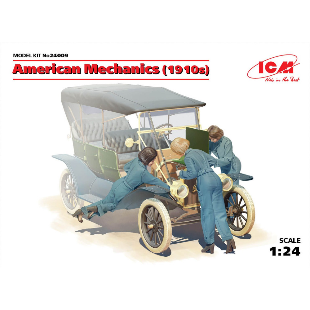 American mechanics (1910s) (3 figures)  1/24  ICM 24009