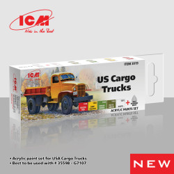 US Truck Paint Set, 6 pcs. ICM 3019