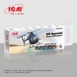 Acrylic paint set for US Special Forces helicopters 6 pcs. . ICM 3096