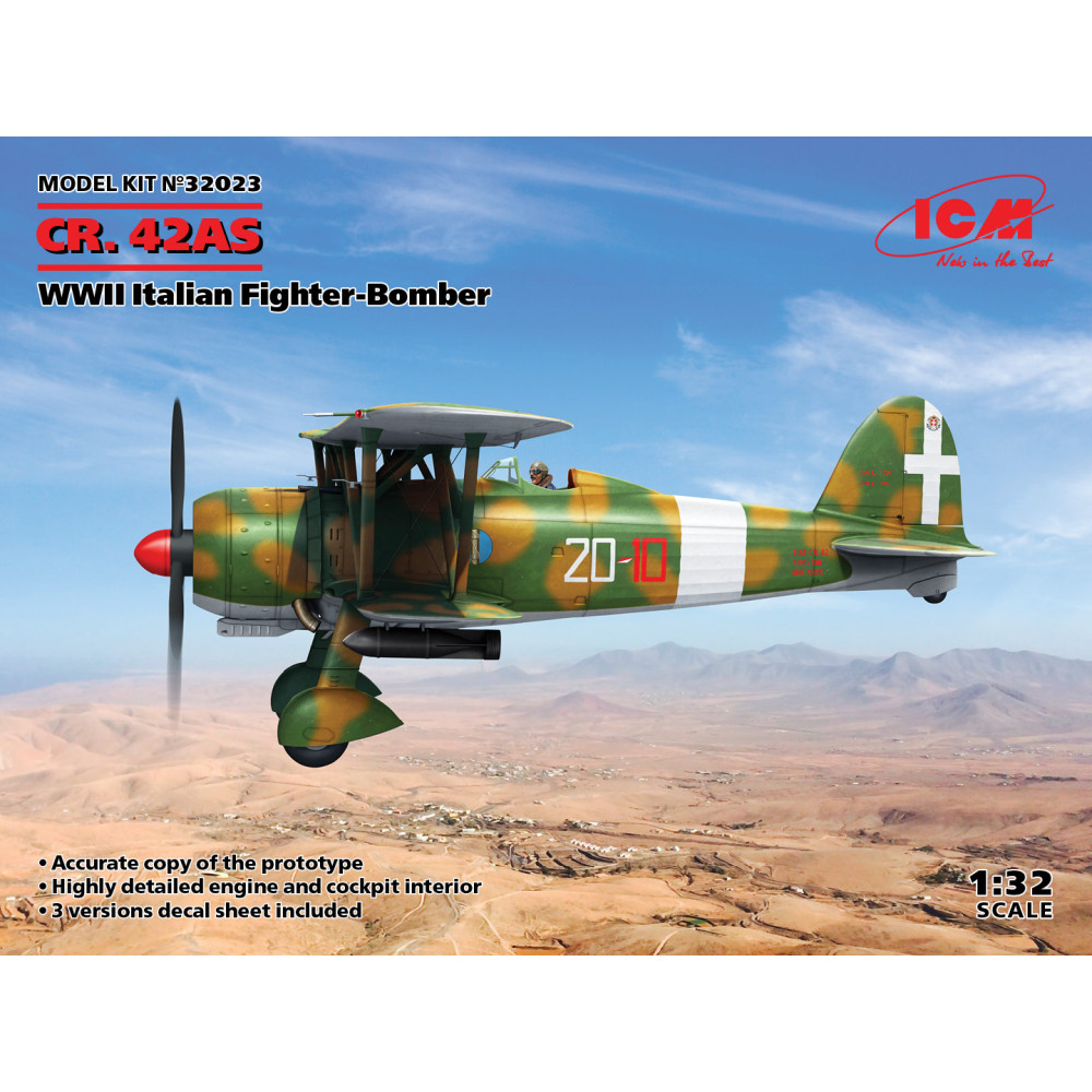 CR. 42AS, Італійський винищувач-бомбардувальник IIМВ 1/32 ICM 32023