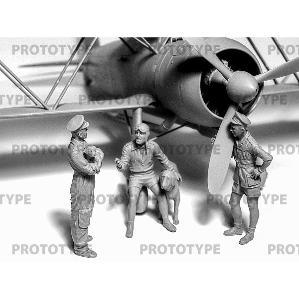 CR. 42 Falco with Italian Pilots in tropical uniform 1/32 ICM 32025