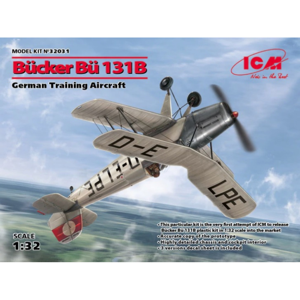 Bücker Bü 131B, Німецький навчальний літак 1/32  ICM 32031