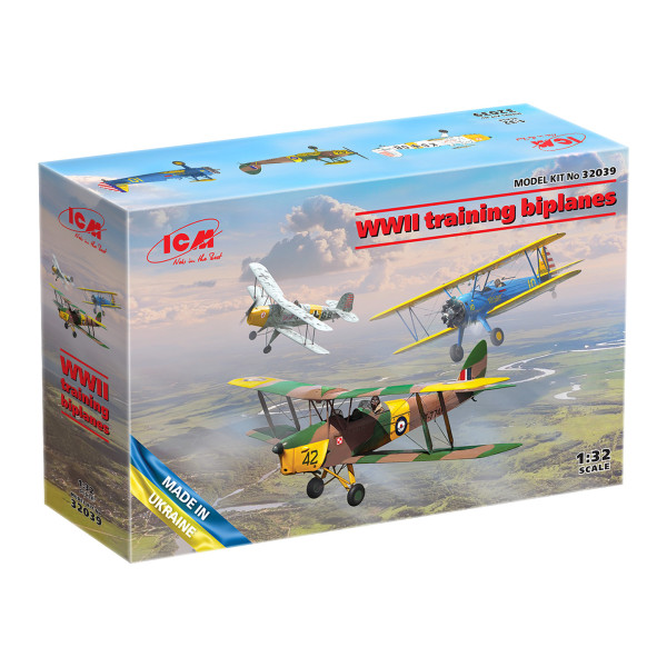 Навчальні біплани часів WWII (Bücker Bü 131D, DH.82A Tiger Moth, Stearman PT-17) 1/32 ICM 32039