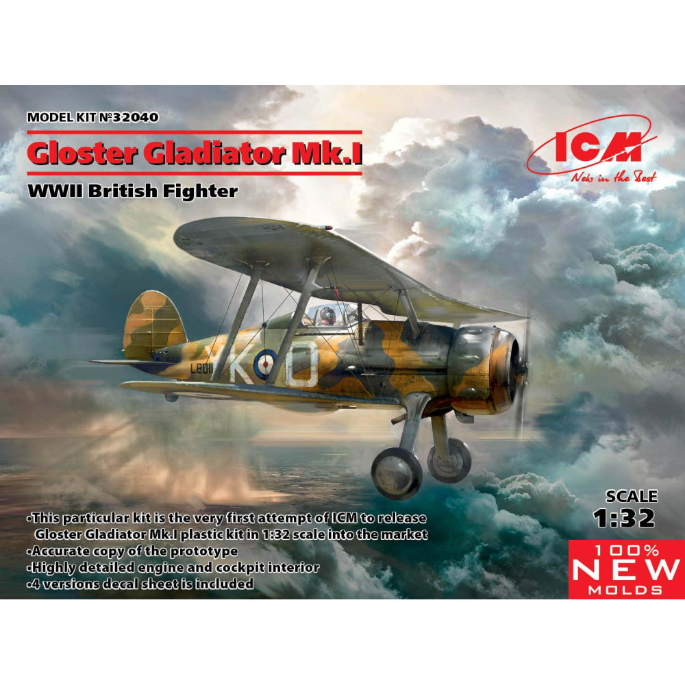 Gloster Gladiator Mk.I, Британський винищувач IIМВ 1/32 ICM 32040