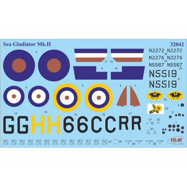  Gloster Sea Gladiator Mk.II, Британський морський винищувач II МВ 1/32 ICM 32042