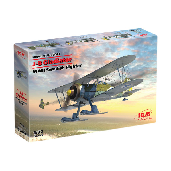 J-8 Gladiator Винищувач ВПС Швеції IIМВ 1/32 ICM 32044