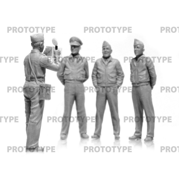 «Фото на згадку» Пілоти USAAF (1944-1945) 1/32 ICM 32116