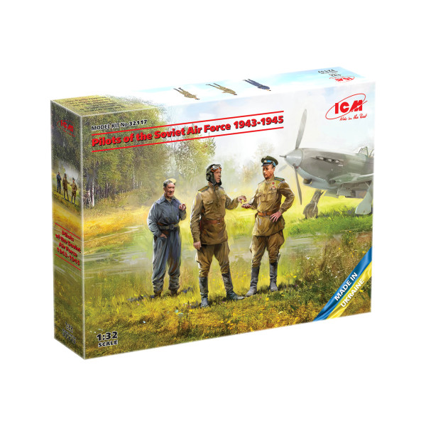 Льотчики радянських ВПС 1943-1945 рр. (3 фігури) 1/32 ICM 32117