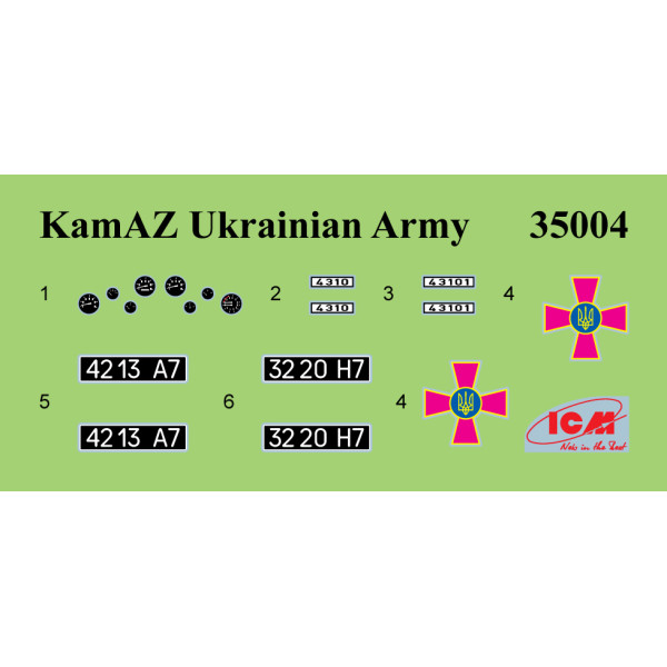 Збірна модель - КАМАЗ-4310 ЗСУ з КУНГОМ 1/35 ICM 35004