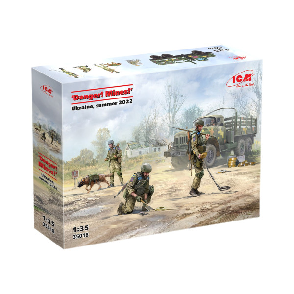 "Dangerously! Mines" Ukraine, summer 2022 (Zil-131 with sappers) 1/35 ICM 35018 