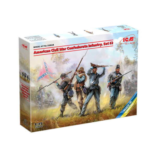American Civil War Infantry Confederation. Set 2 1/35 ICM 35024