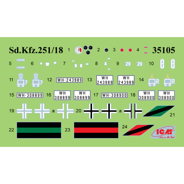 ‘Beobachtungspanzerwagen’ Sd.Kfz.251/18 Ausf.A з екіпажем 1/35 ICM 35105