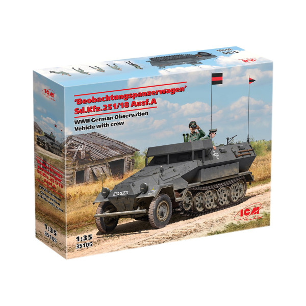 ‘Beobachtungspanzerwagen’ Sd.Kfz.251/18 Ausf.A з екіпажем 1/35 ICM 35105