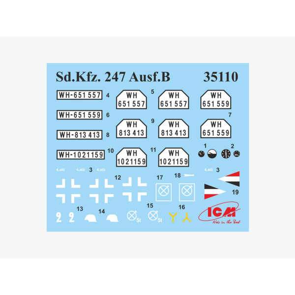 Sd.Kfz. 247 Ausf.B з екіпажем 1/35 ICM 35111