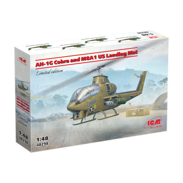 AH-1G Cobra and M8A1 US Landing Mat 1/48 ICM 48298