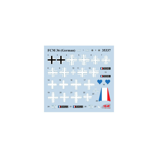 FCM 36, French Light Tank in German Service WWII 1/35 ICM 35337