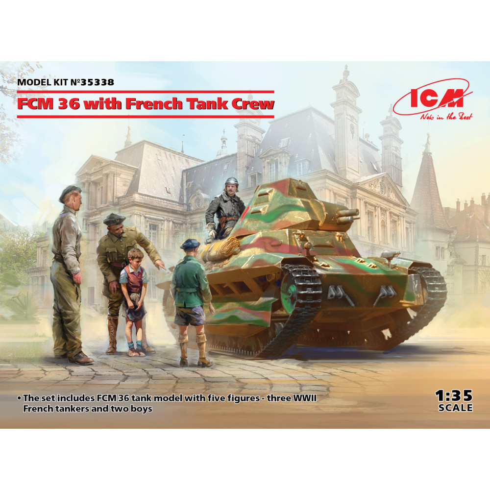 FCM 36 з французьким танковим екіпажем 1/35 ICM 35338