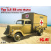 Typ 2,5-32 з закритим кузовом, Герм. санітарний автомобіль II МВ 1/35 ICM 35402