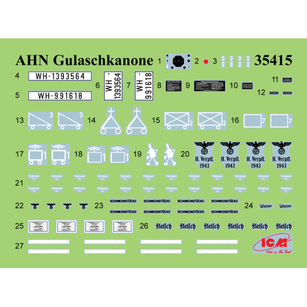 Gulaschkanone - Німецька мобільна польова кухня 1/35 ICM 35415