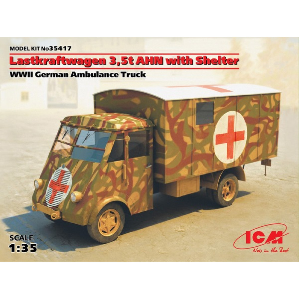 Lastkraftwagen 3.5 t AHN з будкою, Німецький армійський автомобіль ІІ МВ 1/35 ICM 35417