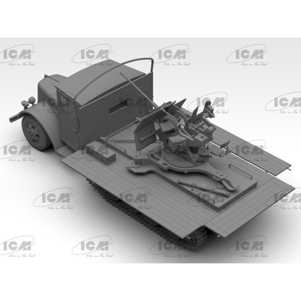 Збірна модель Sd.Kfz.3b with Flak 38 Truppenluftschutzwagen 1/35 ICM 35455
