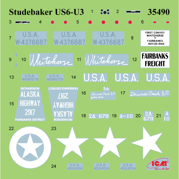 Studebaker US6-U3 Військова вантажівка США  1/35 ICM 35490