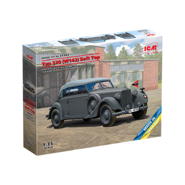 Німецький штабний автомобіль Typ 320 (W142) Soft Top 1/35 ICM 35542