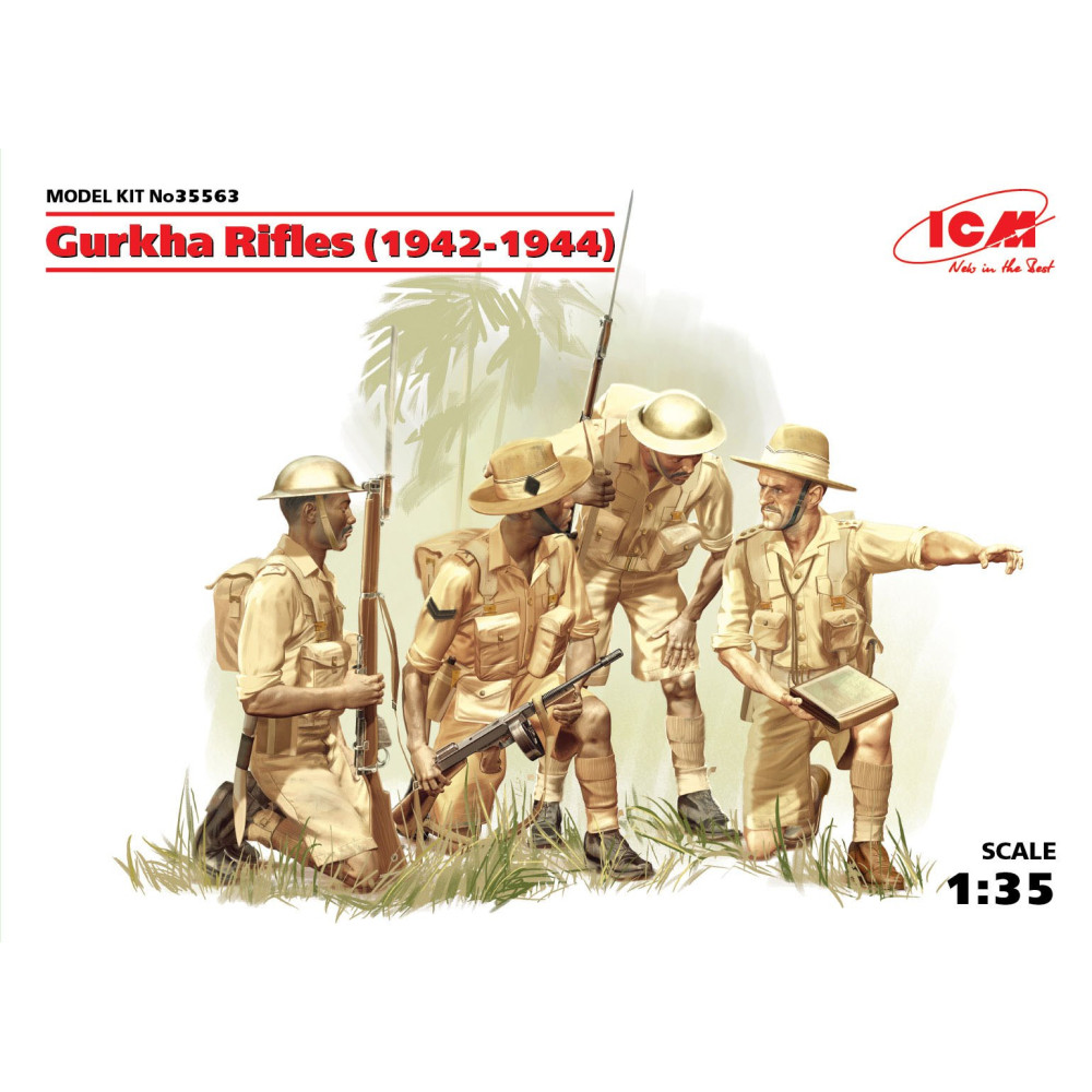 Gurkha Rifles (1944), (4 figures) 1/35 ICM 35563