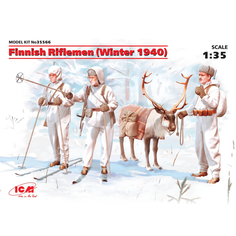 Finnish Riflemen (Winter 1940) (4 figures) 1/35 ICM 35566